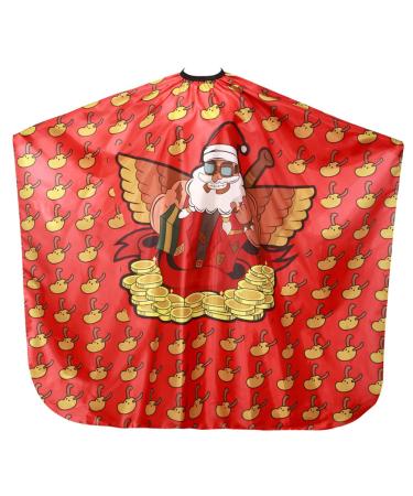 Housoutil Barber Cloth Hair Cutting Wai Cloth Beauty Makeup Cape Salon Haircut Apron Decorative Haircut Cape Hair Styling Cape Shampoo Cape Hair Coloring Cape Red Cloak Smock Fabric Modeling