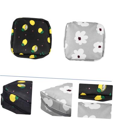 DOITOOL 2pcs Sanitary Napkin Storage Bag & Makeup Bag Set for Women - Zip Around Wallet, Coin Pouch, Period Bag, Cosmetic Bag - Miss Lip Gloss Collection - Buy Online on GoSupps.com