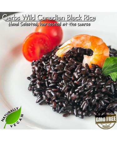 GERBS Wild Black Canadian Rice 2 LBS | Top Grade, Allergy-Free, High in Protein, Fiber & Antioxidants | Gluten, Peanut, Tree Nut Free | Resealable Bulk Bag | Freshly Harvested Wild Rice - 2 Pound Pack - Buy Online on GoSupps.com