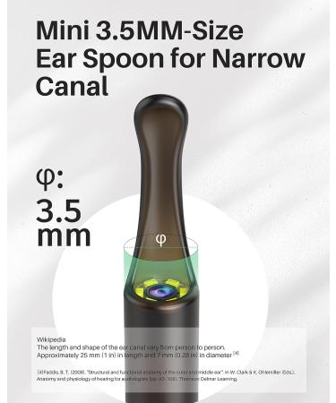 Ear Wax Removal Tool Camera - Safe Non-Detachable Ear Cleaner Kit with 1080P HD Camera and LED Lights in Black - Buy Online on GoSupps.com