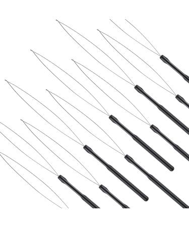 10 Pieces Hair Extension Loop Needle Threader Pulling Hook Tool Set - Black Bead Device for Hair & Feather Extensions - Buy Online on GoSupps.com