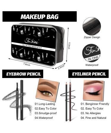 Fenshine All In One Makeup Kit for Women - Essential Starter Bundle with Eyeshadow Palette, Lipstick, and Brush Set (KIT005) - Buy Online on GoSupps.com