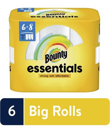 Bounty Essentials 2-Ply Paper Towels  Select-A-Size  11" x 5 7/8"  White  83 Sheets Per Roll  Carton Of 6 Rolls - Buy Online on GoSupps.com