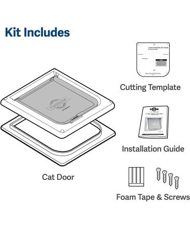 PetSafe Cat Door for Interior Doors - 2-Way Locking Flap for Privacy - Easy DIY Install - Durable Frame - Up to 15 lb Pets - Buy Online on GoSupps.com