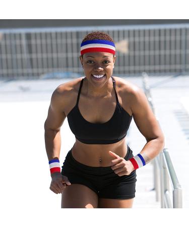 SHANGXING American Flag Sports Headband & Wristband Set - Ideal for Basketball, Football, Running, Gym & Exercise - Buy Online on GoSupps.com
