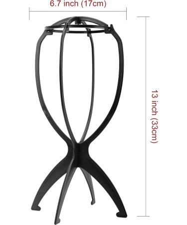 Portable Collapsible Wig Stand Holder for Multiple Wigs - Durable & Travel-Friendly - Black - Buy Online on GoSupps.com