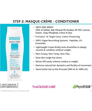 NORMADENSE 2 Biotin Conditioner for Thin Looking Hair Visibly Lacking Density Vegan conditioner for Dry Fine Frail Thin Looking Hair Sulfate Free conditioner. Masque-Creme Salon Hair Care - Buy Online on GoSupps.com