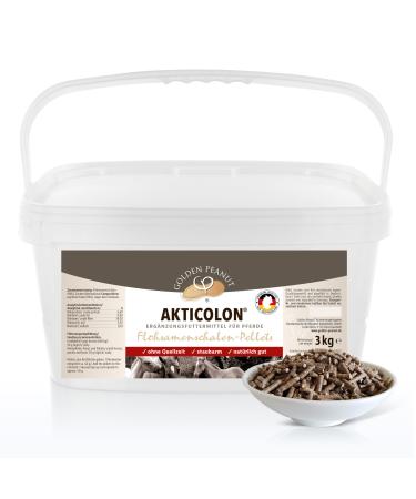 GOLDEN PEANUT Akticolon Psyllium Pellets 3 kg - Psyllium husks pelleted supplementary feed for horses & ponies - The Original