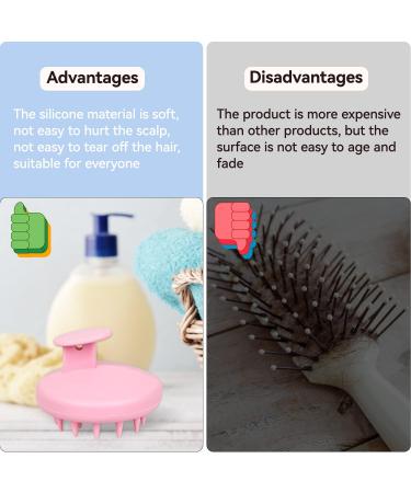 Silicone Scalp Massage Brush | Stimulate Hair Growth & Improve Blood Flow | Relaxing Pink Shampoo Brush - Buy Online on GoSupps.com