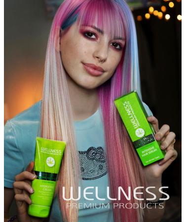 Shop Wellness Premium Intensive Hydrating Cream | Hemp-Infused Hair Styler & Moisturizer | Tames Frizz Adds Shine | Vegan Paraben-Free - 180ml - Buy Online on GoSupps.com