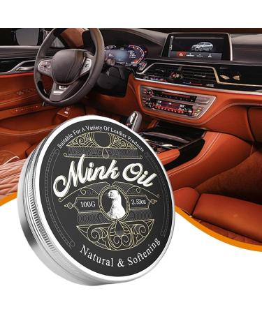 Mink oil - Leather conditioner - 100g natural paste - Softens and restores boots shoes clothing furniture - Buy Online on GoSupps.com