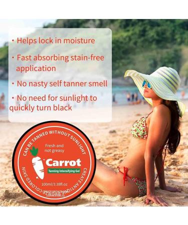 1 x Carrot Tanning Intensifying Gel Carrot Luxury Intensive Tanning Gel Natural Ingredients Tanning Lotion Brown Tanning Accelerator Cream for Beach Sun Sunbeds - Buy Online on GoSupps.com