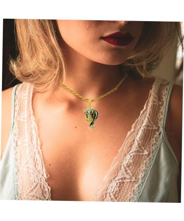 GLSTOY 1pc Women Chain Diamond Necklace Mens Necklace Women Necklace Charm Pendant Necklaces Golden - Buy Online on GoSupps.com