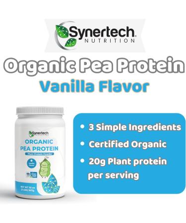 Vegan Vanilla Pea Protein (2lbs) | Organic Non-GMO Plant-Based Protein for Optimal Health - Buy Online on GoSupps.com