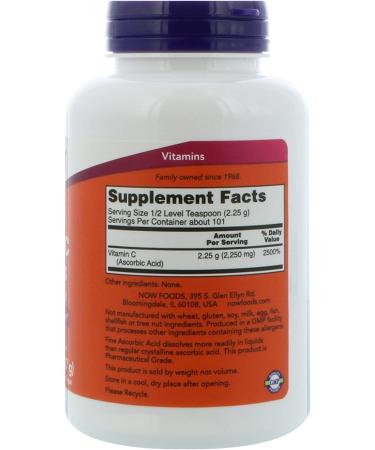Now Foods Vitamin C Crystals 8 oz (227 g) - Buy Online on GoSupps.com