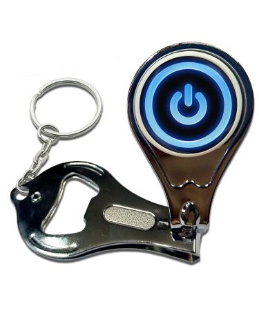 BadgeBeast.co.uk Power On/Off - Key Ring Bottle Opener and Nail Clipper