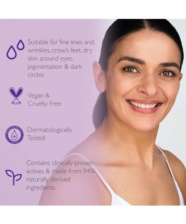 SKINICIAN Ageless Peptide Eye Complex - Anti-Wrinkle Eye Cream with Hyaluronic Acid & Vitamin C - Peptide Serum Eye Cream for Dark Circles - Stimulate Collagen Product - Vegan & Cruelty Free (15ml) - Buy Online on GoSupps.com