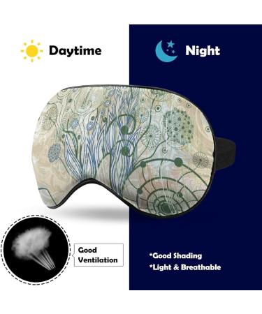 Floral Sleep Mask for Men and Women - Adjustable Strap, Blocks Light for Night Travel and Nap - Buy Online on GoSupps.com