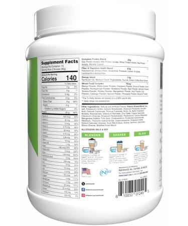 N53 Lean1 Meal Replacement Protein Powder Birthday Cake Flavor 15 Serving tub No Sugar Added - Buy Online on GoSupps.com