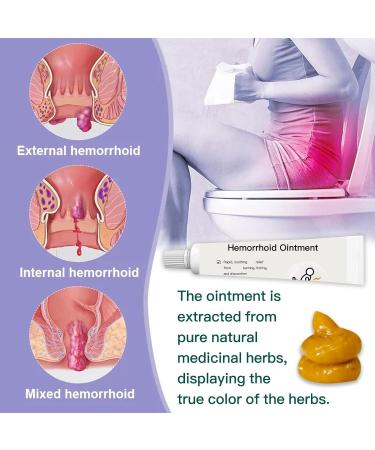 BXQJRJ Hemorrhoid Ointment Herbal hemorrhoid Gel Effectively relieves Anal discomfort Suitable for Men and Women Fast-Acting hemorrhoid Ointment (20g) - Buy Online on GoSupps.com