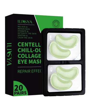 Gr n Centella under eye masks calm down Collagen eye flaps repair moisturizing cucumber extract eye gel pads-20 pairs
