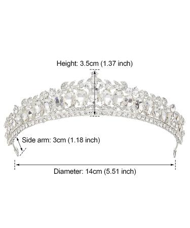 AW BRIDAL Women's Rhinestone Wedding Tiara - Princess Queen Prom Crown - Buy Online on GoSupps.com