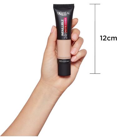 New L'Oreal Infallible 24H Matte Cover Foundation 30ml - 155 Natural Rose - Buy Online on GoSupps.com