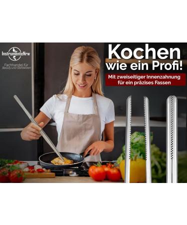 Stainless Steel Cooking Tweezers - 45cm Kitchen & Grill Tweezers for Precision Cooking | Buy Online Internationally - Buy Online on GoSupps.com