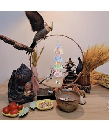 Colorful Bird Chew Toy with Bell for Parrots - Beak Grinding Stones and Training Toy for Cockatiels, Budgies, Parakeets & Lovebirds - Buy Online on GoSupps.com