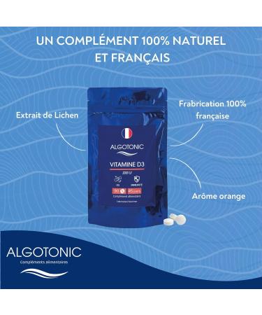 Vitamine D3-90 comprim s - Cure 45 jours - 100% Naturel - 2000 UI/jour - Ossature et Immunit - Ar me Orange - Buy Online on GoSupps.com