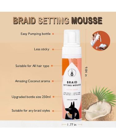 Mut Dynasty Moose Hair Foam for Box Braids - Professional Braid Mousse Foam for Long-Lasting Hold - 8.4oz/250ml - Buy Online on GoSupps.com