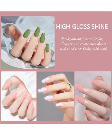 Nail Polish Set Quick Dry & Long Lasting Rose Pink Nail Varnish Nude Pink Nail Polish 4 Color Nail Polish for DIY Nail Art at Home No Need Cure 15ML - Buy Online on GoSupps.com