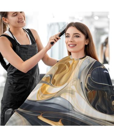 Waterproof Barber Cape - White & Black Marble Cheetah Hair Cutting Bib for Men & Women | Unisex Haircut Cape - Buy Online on GoSupps.com