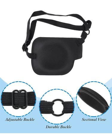 2 Pack Three-Dimensional Adjustable Eye Patch for Adults - Comfortable Left & Right Eye Masks - Buy Online on GoSupps.com