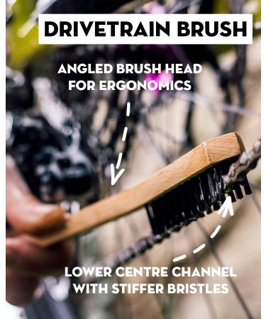 Peatys Eco-Friendly Bicycle Cleaning Brush Set - Durable Beech Wood Brushes for Mountain, Road, and Gravel Bikes - Includes Drivetrain and Tyre Brushes - Buy Online on GoSupps.com