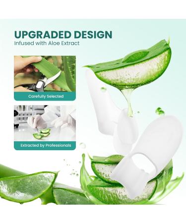 Welnove Bunion Cushion Protector - 8 Pack Aloe Vera Gel Shield for Foot Pain Relief & Calluses - Bunion Corrector with Separator (White - Buy Online on GoSupps.com