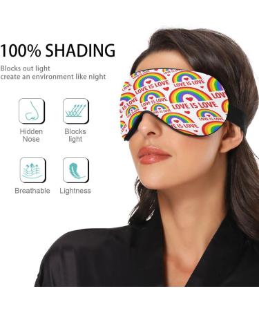 Love Is Love Sleep Mask - Light Blocking Eye Cover for Men & Women | Adjustable LGBT Rainbow Blindfold for Travel Naps & Work - Buy Online on GoSupps.com