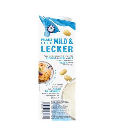 Alpro Sojabrink Original - Vegan & Lactose-Free Drink | High in Plant Proteins Calcium & Vitamins | 12 Pack (12 x 1L) UHT - Buy Online on GoSupps.com