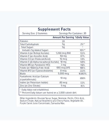 eSalon Biotin Hair Gummies Multivitamin Cherry Flavor 60 Count 30 Day Supply - Buy Online on GoSupps.com