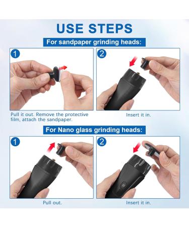 Electric Callus Remover - Rechargeable Foot File with 3 Speeds & Replaceable Grinding Heads | Professional Pedicure Tool (Black - Buy Online on GoSupps.com