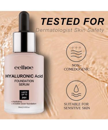 Hyaluronic Acid Liquid Foundation Set - Hydrating, Waterproof with Matte Finish - 2pc Kit - Buy Online on GoSupps.com