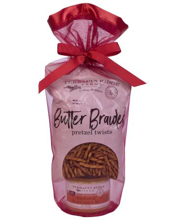 Terrapin Ridge Farms Gourmet Grab and Go Hatch Chile Bacon Ranch Dip and Braided Butter Pretzels Gift Set for Valentine's Day, Birthday, and Hostess Presents Hatch Chile Bacon Ranch, Butter