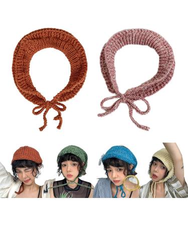 amangul Handmade Headbands Women Trendy Crochet Hook slip Headbands Solid Elegant Headband for Women Washing Face Makeup(Green) - Buy Online on GoSupps.com