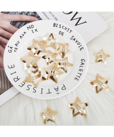 JYTDBCS 12 pieces of gold star hair clips star hair clips metal star hair clips anti-slip snap snap button hair clips Y2K Carnival hair accessories for girls gold clips for hair stars - Buy Online on GoSupps.com