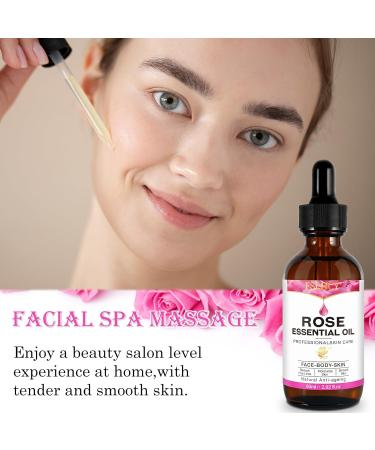 Rose Essential Oil 60ml Rose Serum with Vitamin C Serum for Hydration and Anti-aging for Face Anti-aging Care Skin Natural Moisturizing and Nourishing - Buy Online on GoSupps.com