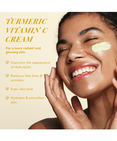 ANAiRUi Turmeric Vitamin C Face Cream Moisturising Collagen Face Cream for Dry Skin Daily Used Turmeric Vit C Facial Cream for Dark Spots Wrinkles Anti-Ageing Even Skin Tone 50g - Buy Online on GoSupps.com