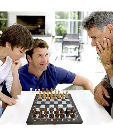 Wooden 40X20Cm Chess Box Adult Solid Wood Veneer Folding Chess Board Children's Educational Chess Student Toys(Puzzle Entertainment Party) - Buy Online on GoSupps.com