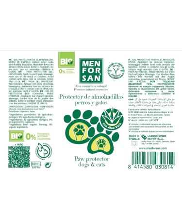 Menforsan Skin-Protecting Moisturizer for Dogs & Cats - 60 ml | 100% Natural Aloe Vera - Organic Certified - Buy Online on GoSupps.com