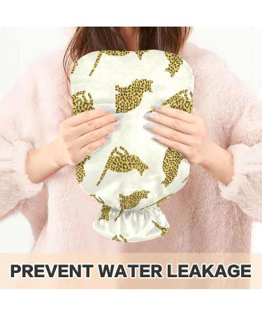 NAANLE Leopard Pattern Hot Water Bottle 2L | Cat Motif | Large for Bed & Heat Therapy | Transparent | Cold & Hot Use - Buy Online on GoSupps.com