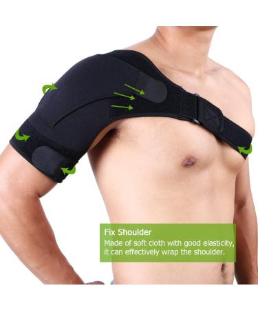 WINOMO Shoulder Brace Support for Men & Women | Breathable Adjustable Strap for Rotator Cuff & AC Joint Injury Relief | Pain Stabilizer & Protector (Black - Buy Online on GoSupps.com